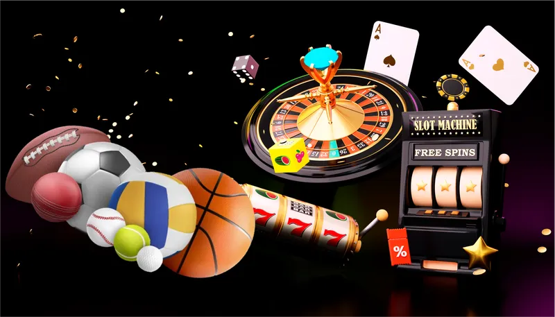 Bolas de vários esportes ao lado de roleta, cartas e slot machine, ilustrando apostas esportivas x cassino