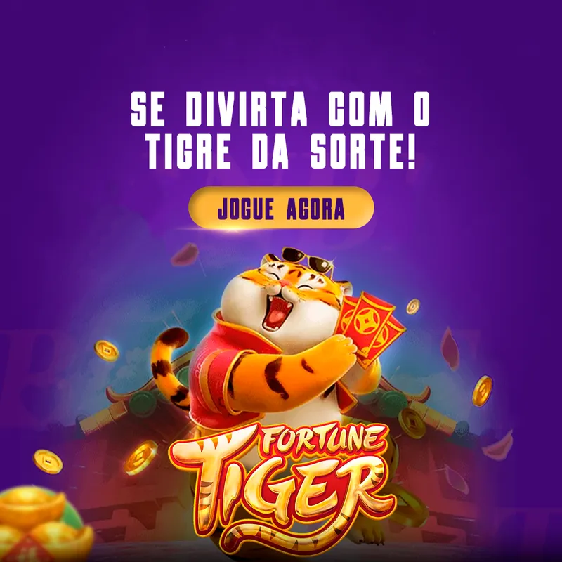 Banner do Fortune Tiger com o tigre da sorte, envelopes vermelhos e o botão Jogue agora