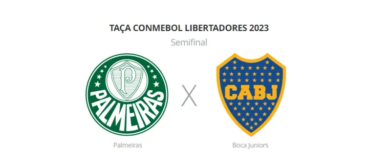 Escudos de Palmeiras e Boca Juniors na semifinal da Libertadores 2023, Palmeiras x Boca Juniors