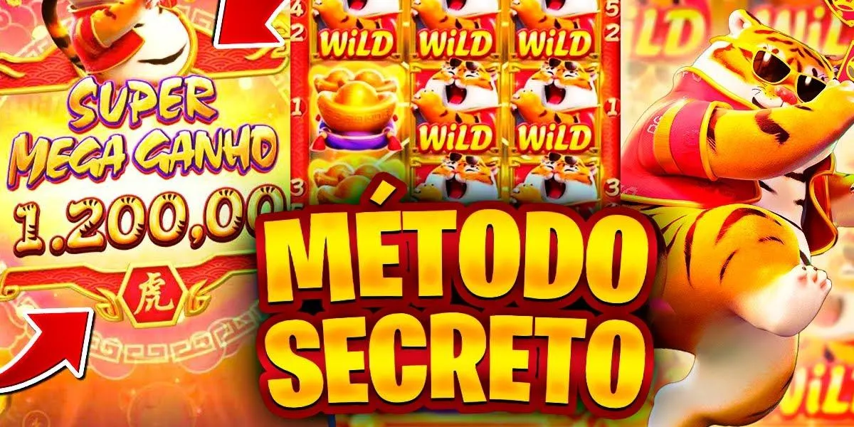 Tela do Fortune Tiger com super mega ganho de 1.200,00 e o texto “Método secreto”, estratégia citada para a Seabet