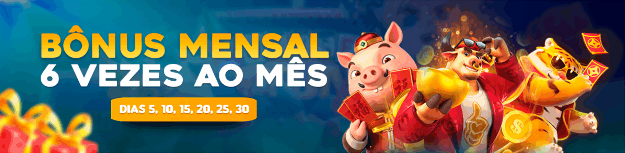 Jogador recebendo bônus mensal da SSSGame seis vezes ao mês nos dias 5, 10, 15, 20, 25 e 30